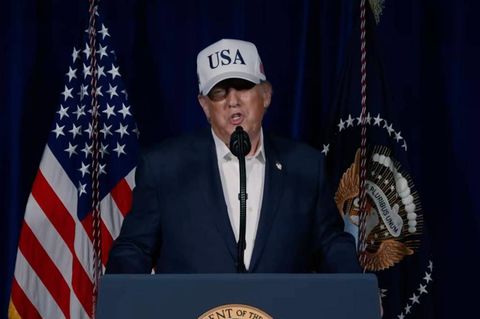 US-Präsident Donald Trump in einer Video-Ansprache