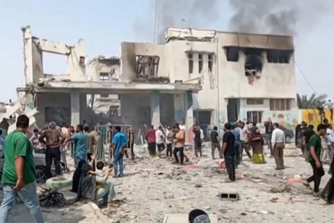 Gebäude der getroffenen Grundschule in Minab