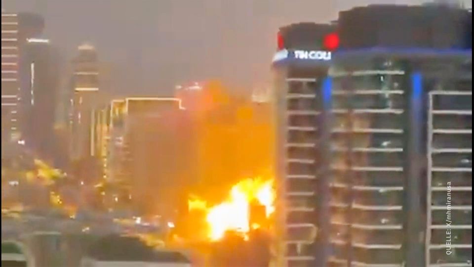 Amateurvideos zeigen Explosionen in Dubai