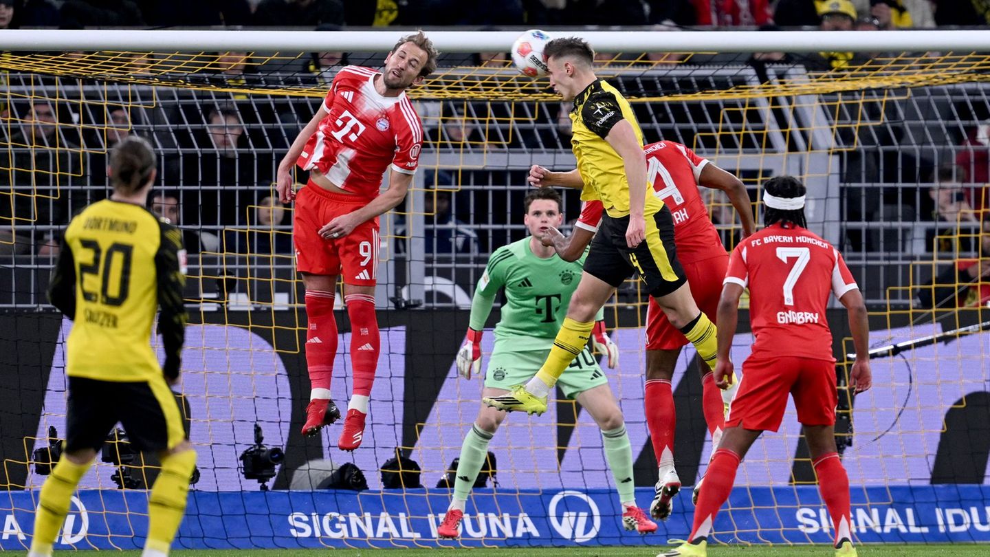 Nico Schlotterbeck erzielte gegen die Bayern die BVB-Führung Foto: David Inderlied/dpa