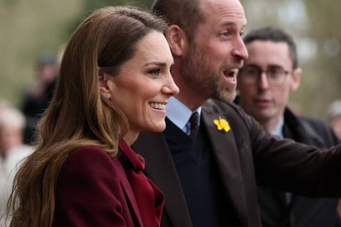 Kate und William bei ihrem Besuch in Wales vor einigen Tagen.