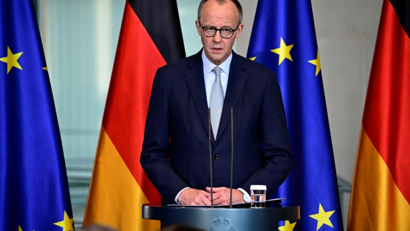 Kanzler Merz bei Erklärung zu Nahost in Berlin