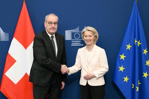 Ursula von der Leyen und Guy Parmelin in Brüssel