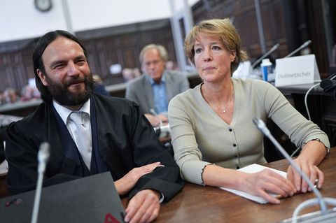 Christina Block hörte die Zeugenaussage einer Mitarbeiterin des Hamburger Jugendamts. Foto: Marcus Brandt/Pool dpa/dpa