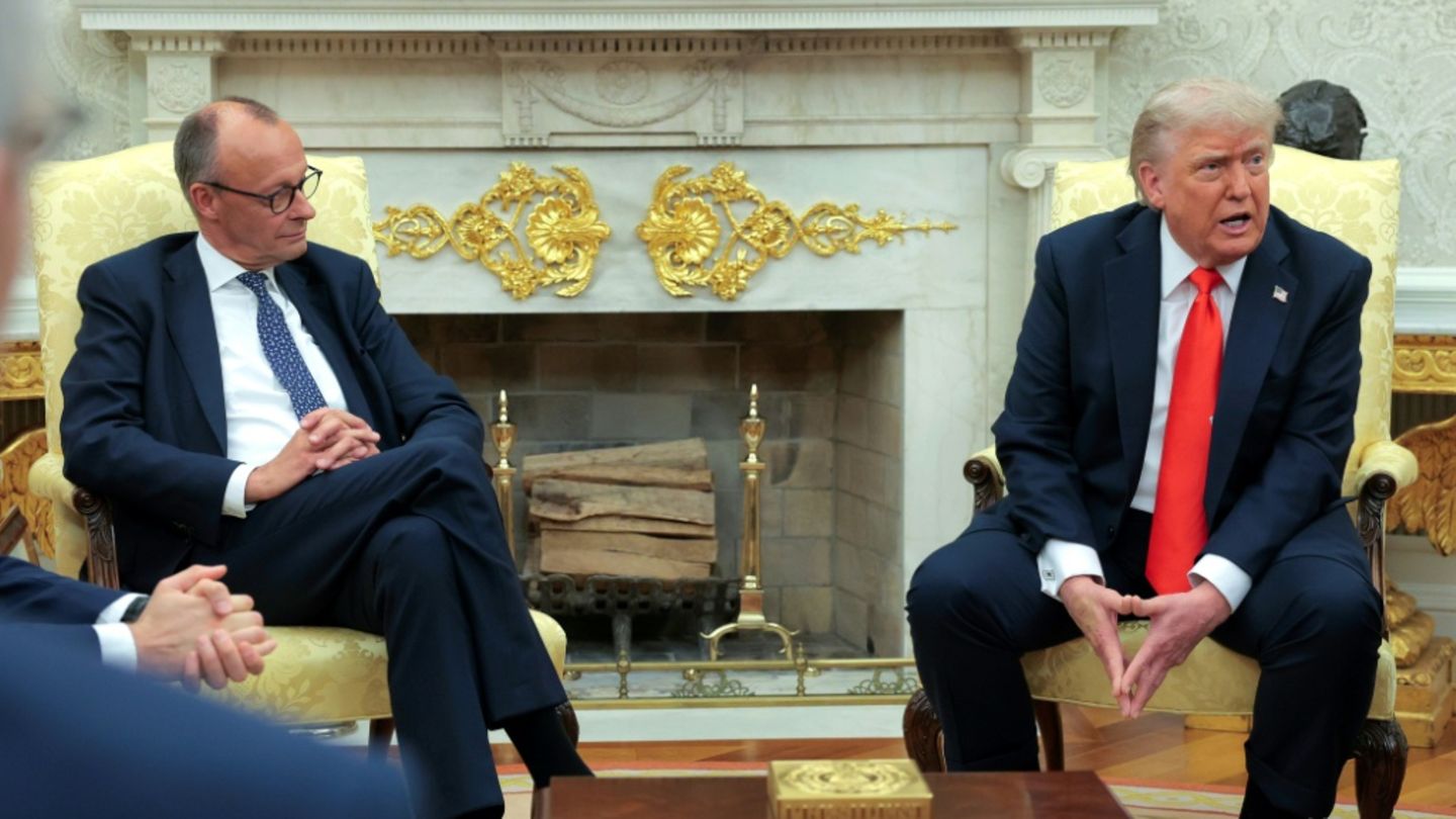 Merz bei Antrittsbesuch bei Trump im Juni vergangenen jares