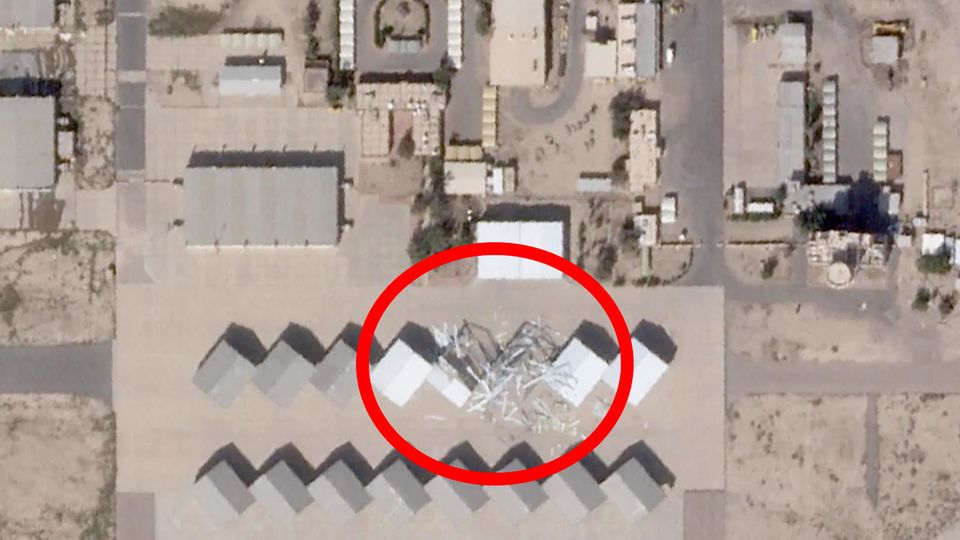 Aufnahmen zeigen Schäden an Stützpunkt mit US-Militär