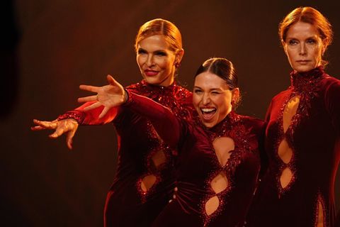 Sonya Kraus (v.l.), Bianca Heinicke und Esther Schweins bildeten in der Auftaktshow ein Team. Am 6. März startet die nächste "
