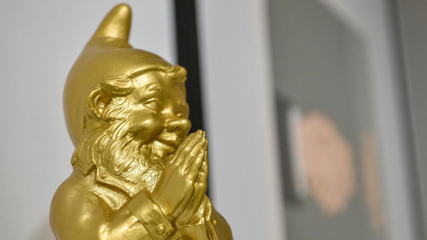 Dieser goldene Gartenzwerg ist unbescholten – bei einigen seiner Kollegen war das gerade anders