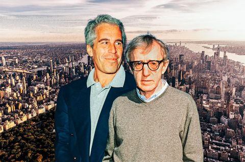 Illustration: Epstein und Woody Allen in New York