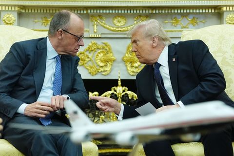 Trump lobt Merz. Foto: Kay Nietfeld/dpa