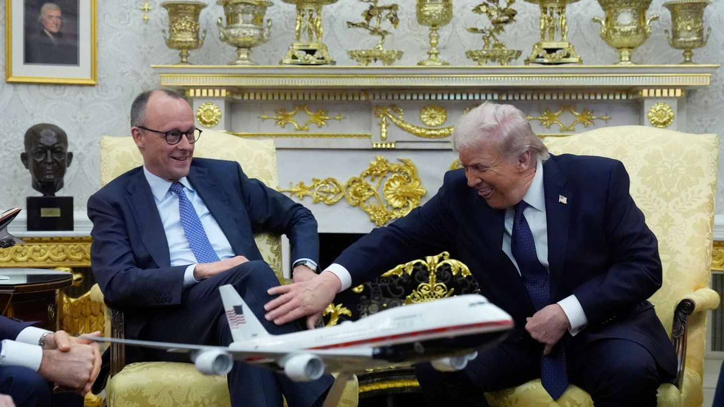 Kanzler Friedrich Merz (CDU) ist von US-Präsident Donald Trump freundschaftlich im Weißen Haus empfangen worden. Foto: Mark Schi