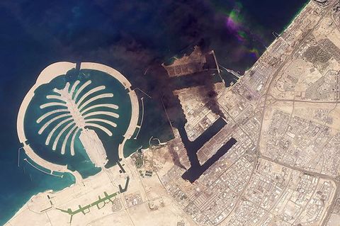 Rauchschwaden über Dubai