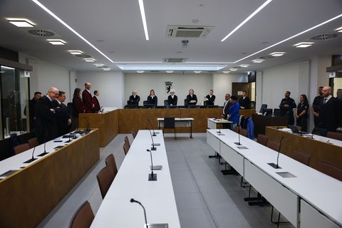 Vor dem Berliner Kammergericht läuft ein Prozess gegen vier mutmaßliche Hamas-Mitglieder. (Archivbild) Foto: Fabrizio Bensch/Reu