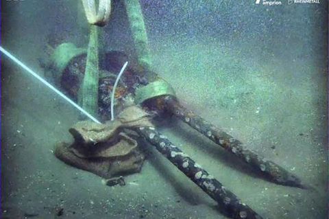 Das Wrack wurde bei Sondierungsarbeiten am Nordseegrund gefunden. Foto: -/Rheinmetall/dpa