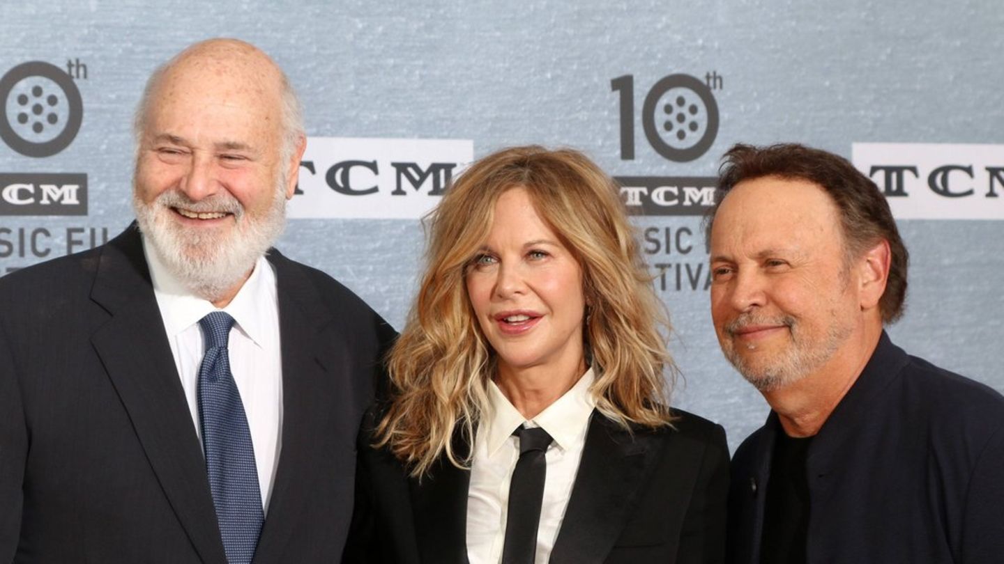 Rob Reiner (li.), Meg Ryan und Billy Crystal im Jahr 2019.