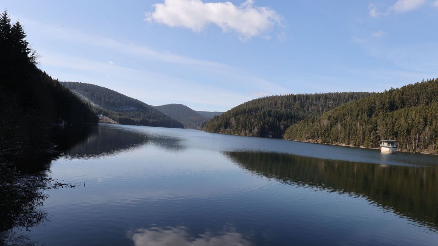 An der Talsperre Ohra wird im Winter und Frühjahr mehr Wasser gestaut, damit im Sommer mehr Reserven zur Verfügung stehen. (Arch