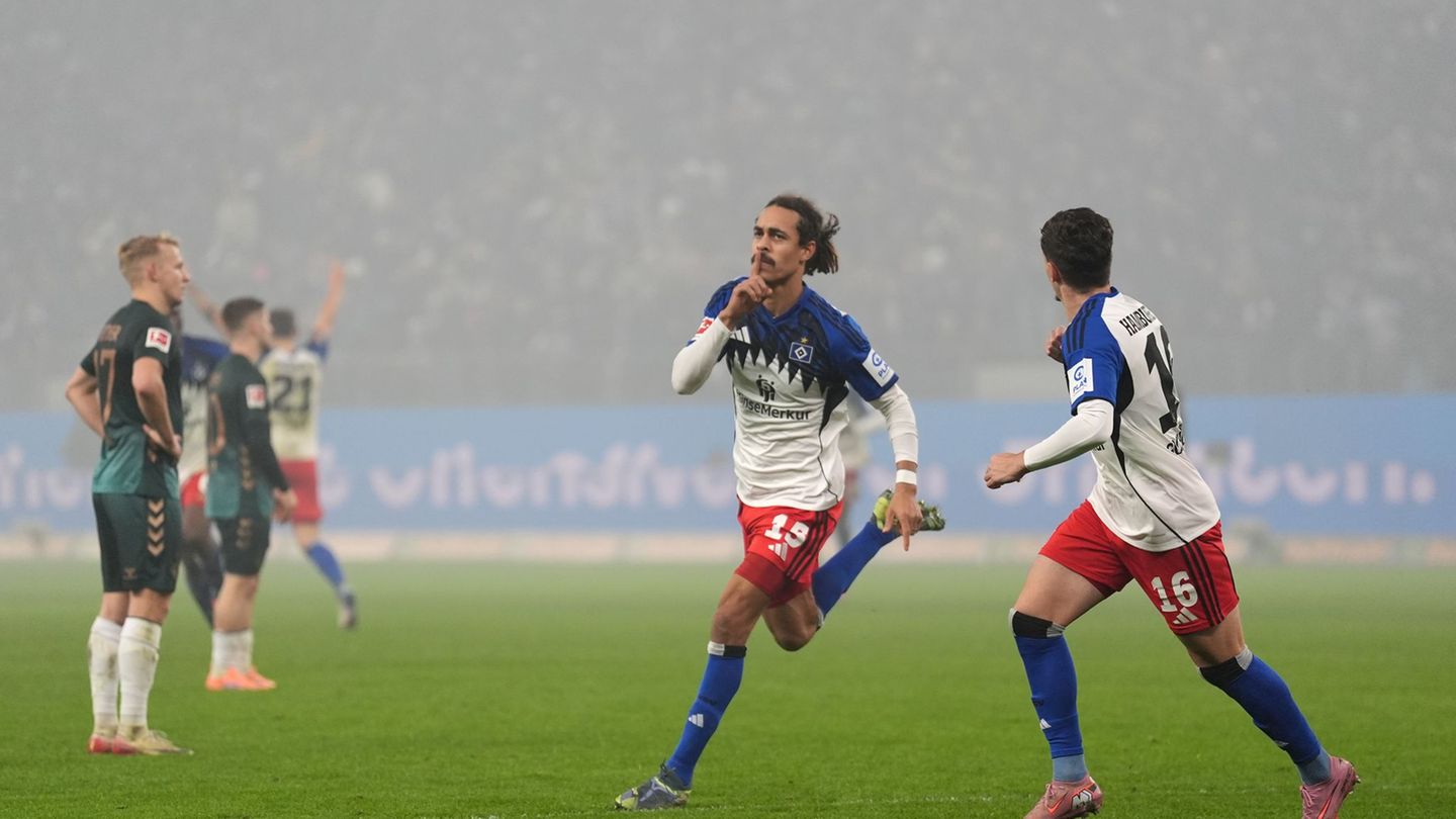 Spektakuläres Spiel in der Hinrunde: HSV vs. Werder. Foto: Marcus Brandt/dpa