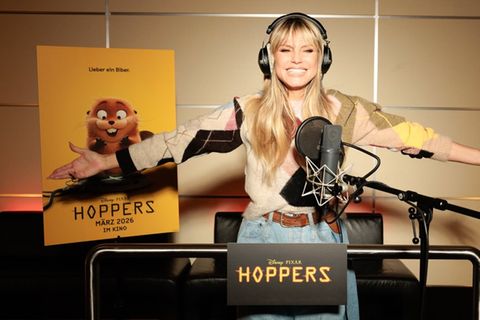 Heidi Klum hatte sichtlich Spaß beim Synchronisieren für "Hoppers".