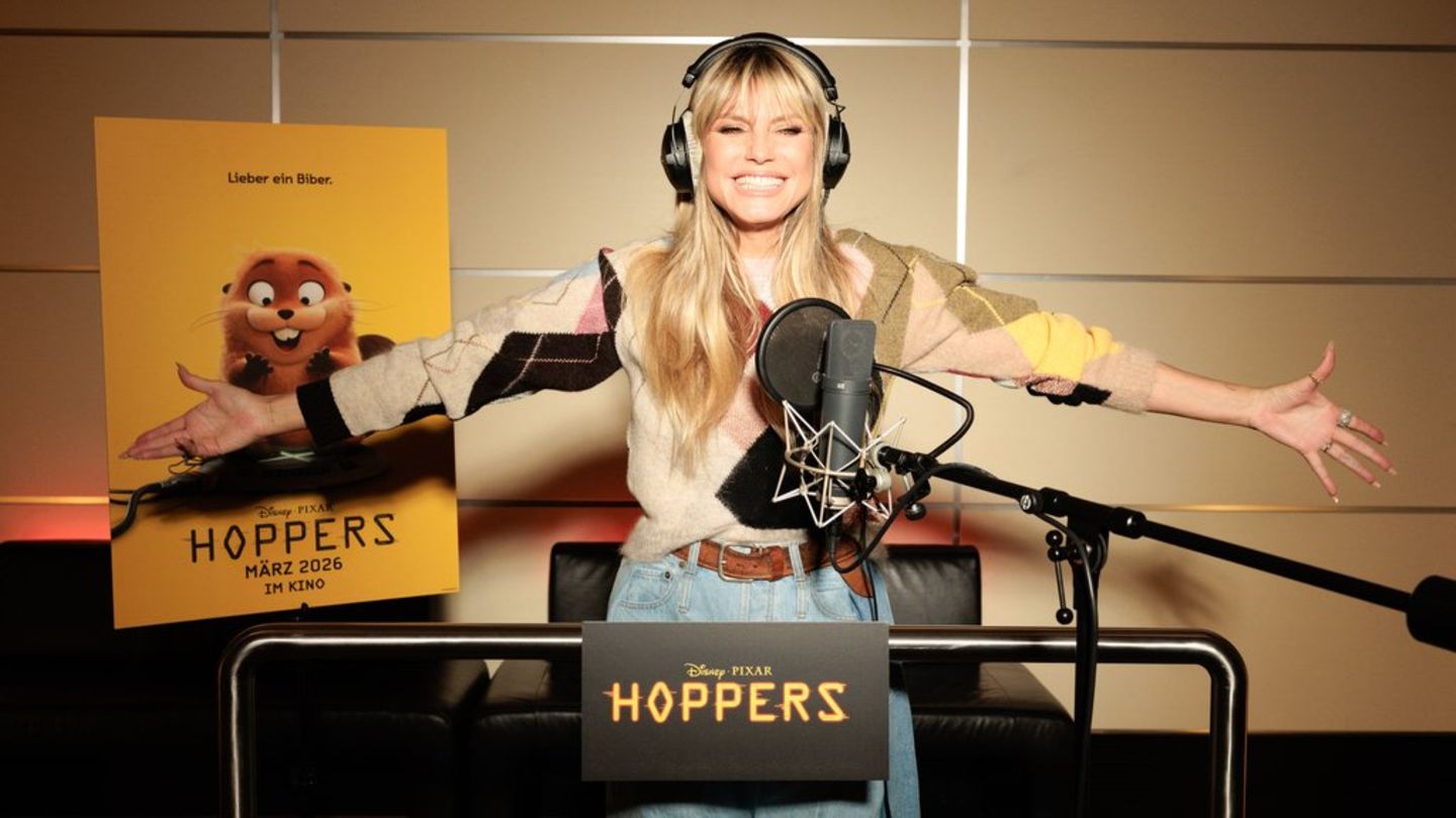 Heidi Klum hatte sichtlich Spaß beim Synchronisieren für "Hoppers".