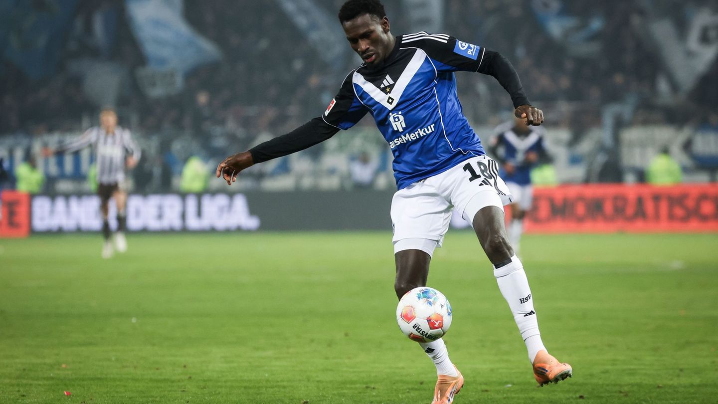 Fällt verletzt aus: Bakery Jatta vom HSV. Foto: Christian Charisius/dpa