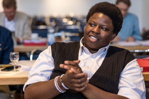 Der Landesvorsitzende der Jusos Brandenburg, Leonel Richy Andicene, kritisiert den Koalitionsvertrag von SPD und CDU. (Archivbil