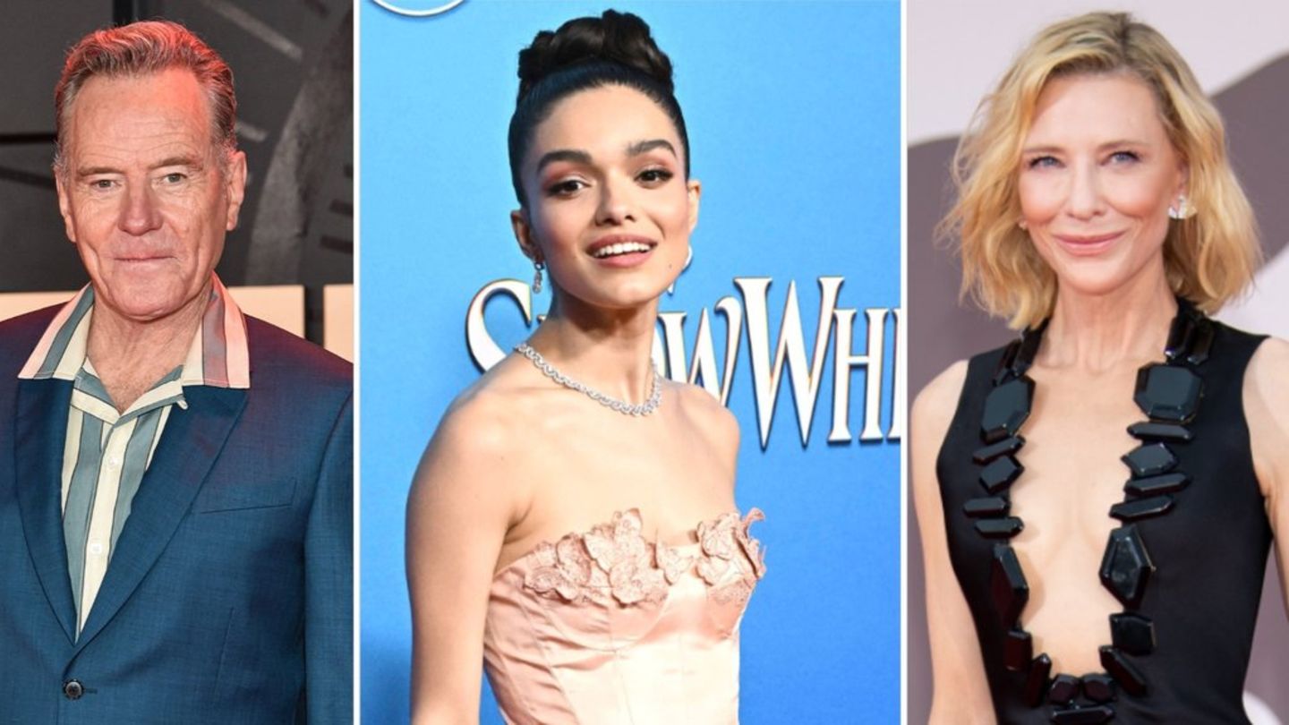 Bryan Cranston, Rachel Zegler und Cate Blanchett (v.l.n.r.) sind bei den diesjährigen Olivier Awards nominiert.