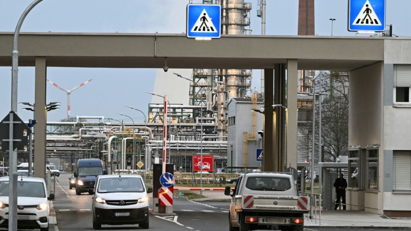 Die PCK-Raffinerie in Schwedt in Brandenburg