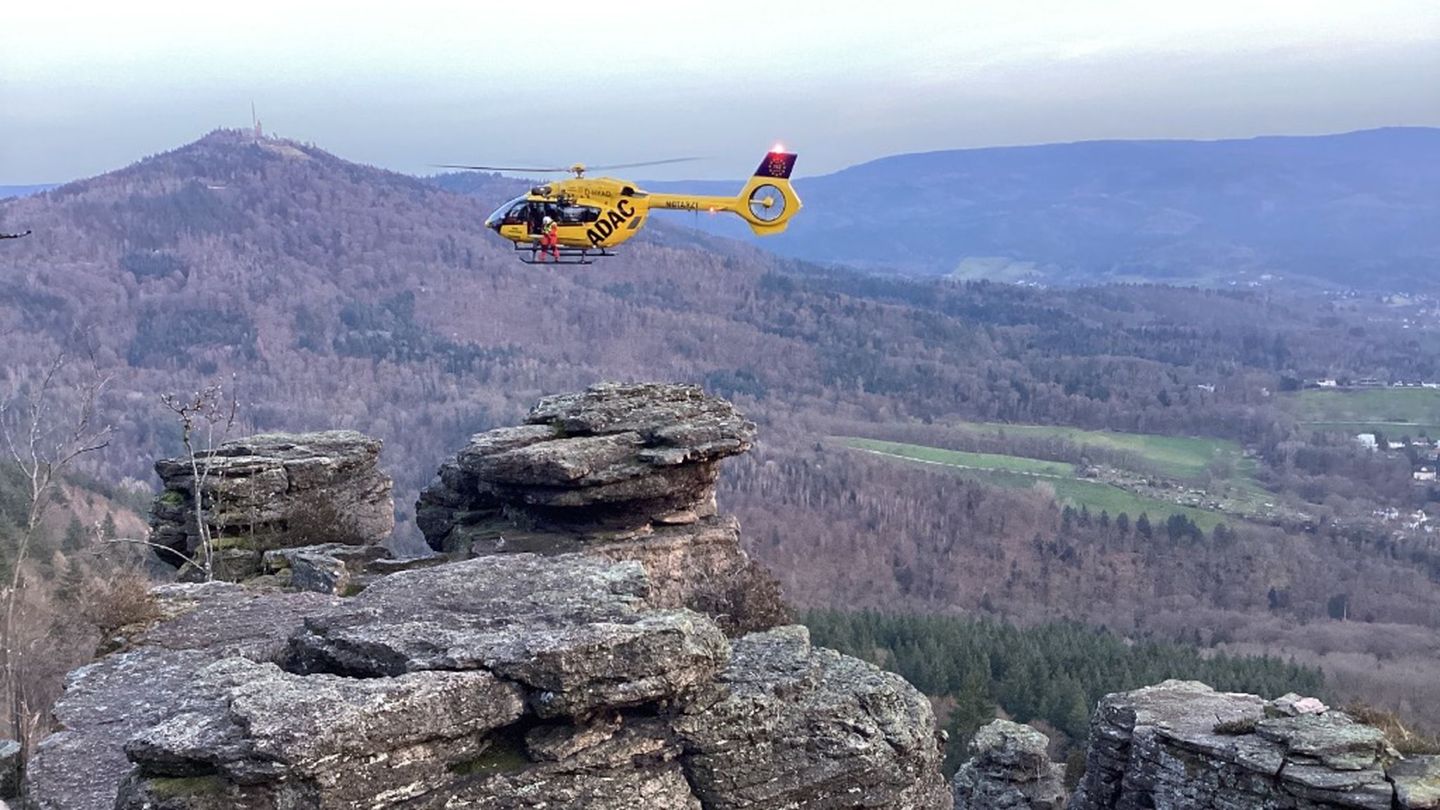 Bei Baden-Baden: Kletterer stürzt ab – Rettung per Hubschrauber