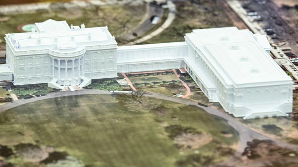 Modell von Trumps Ballsaals am Weißen Haus
