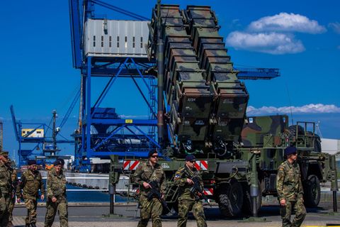 Ein Patriot-Flugabwehrsystem bei einer Bundeswehrübung - in dem System sind auch Vincorion-Komponenten verbaut. Foto: Jens Büttn