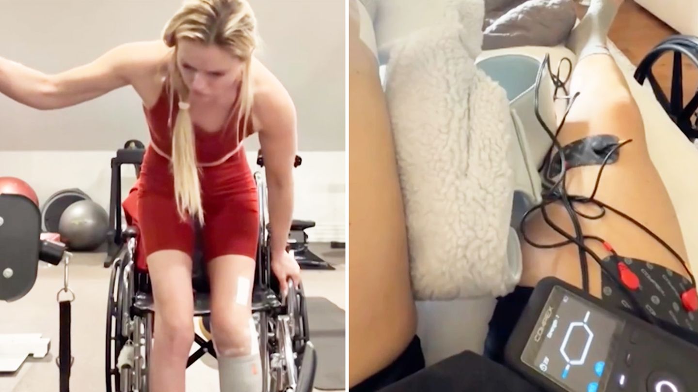 Horrorsturz bei Olympia: Lindsey Vonn trainiert im Rollstuhl – und belastet sogar ihr Bein