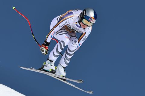 Emma Aicher rast auch in Val di Fassa auf das Podest. Foto: Marco Trovati/AP/dpa
