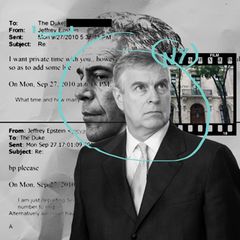 Eine Montage mit den Köpfen von Epstein und Andrew