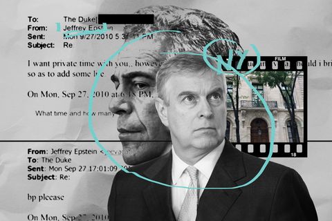 Eine Montage mit den Köpfen von Epstein und Andrew