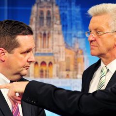 Stefan Mappus und Winfried Kretschmann, 2011
