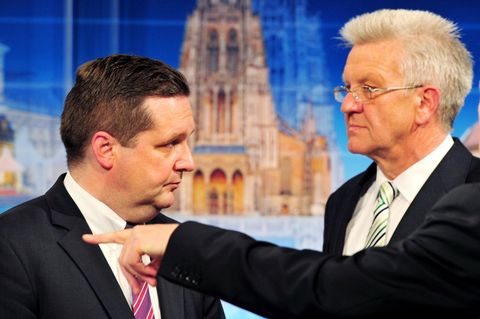 Stefan Mappus und Winfried Kretschmann, 2011
