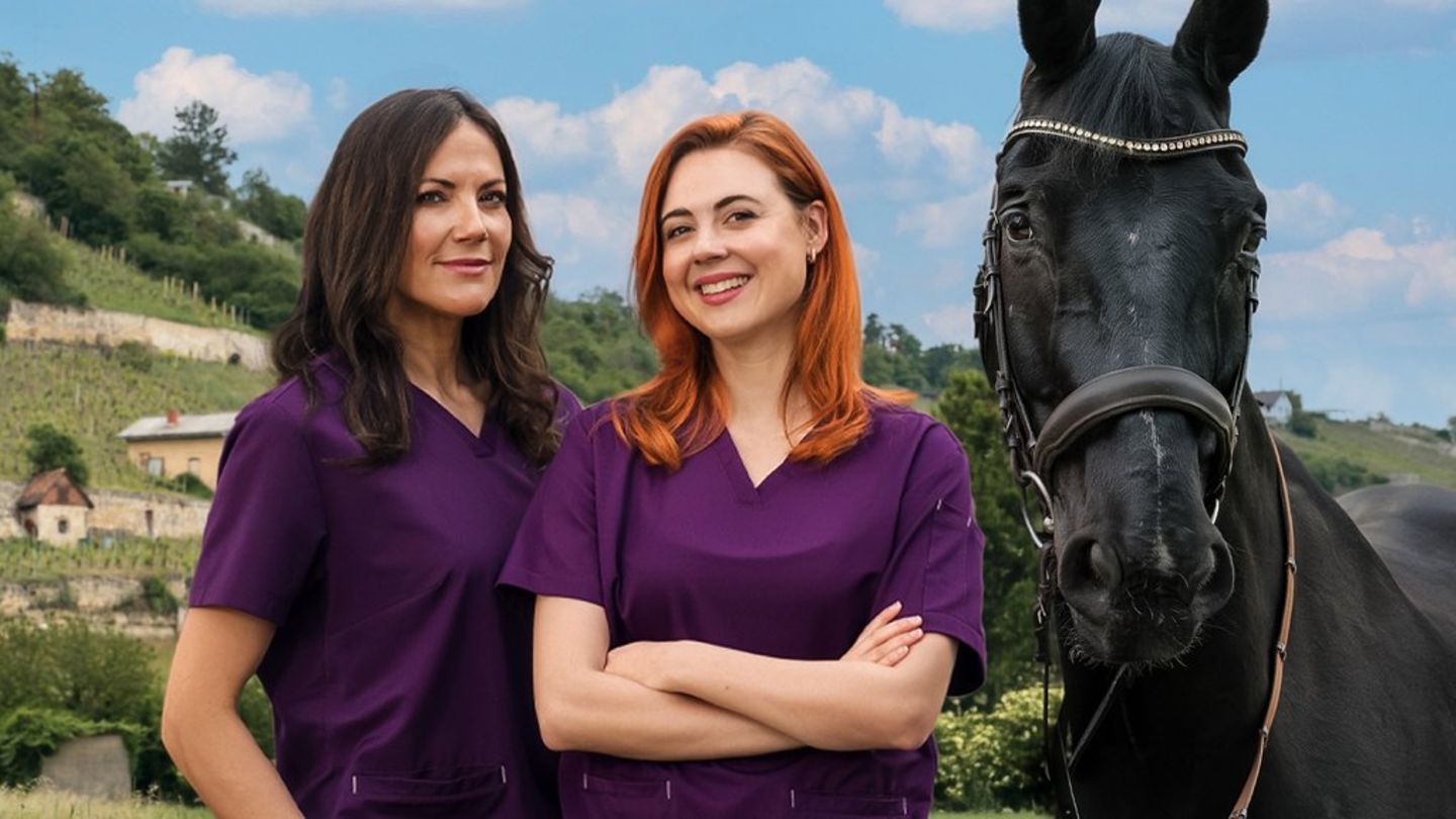 "Zwei Frauen für alle Felle": Dr. med. Vet. Maja Freydank (Bettina Zimmermann, l.) und Julia Kramer (Meriel Hinsching) mit dem