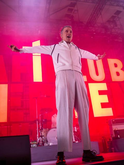 Kraftklub ist nun auf „Sterben in Karl-Marx-Stadt“-Tour, auf diesem Foto beim Auftakt in Schwerin