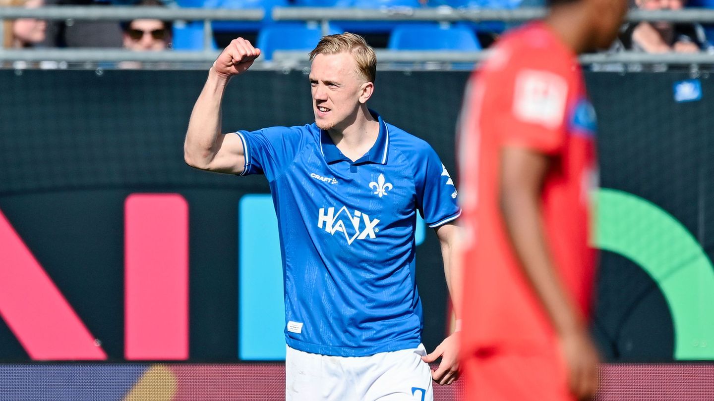 Isac Lidberg erzielte sein 13. Saisontor für Darmstadt. Foto: Uwe Anspach/dpa