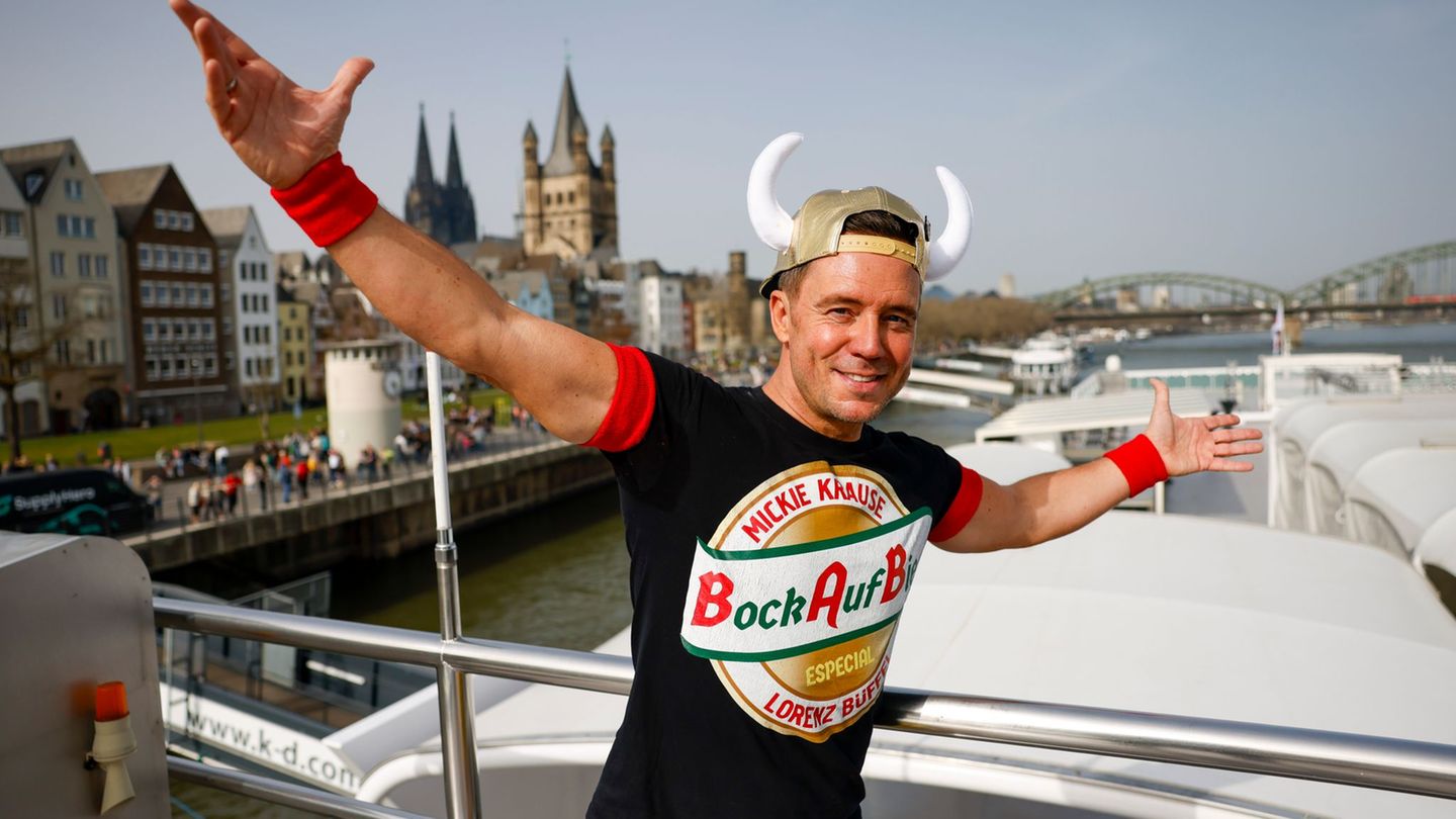 Lorenz Büffel feiert Jubiläum auf dem Rhein. Foto: Thomas Banneyer/dpa