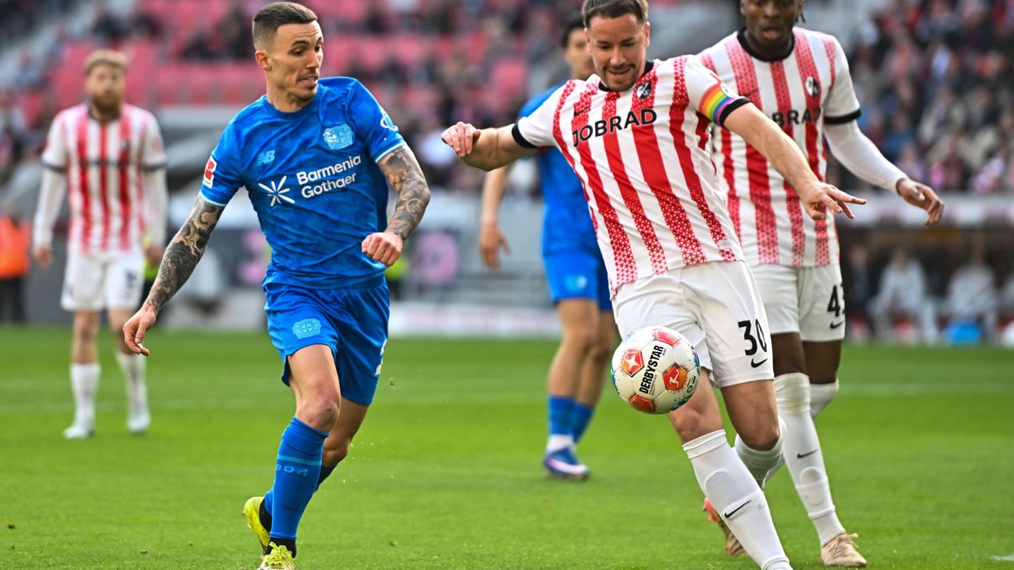 Fußball-Bundesliga: Nach Grifo-Rekord: Leverkusen verspielt Sieg in Freiburg