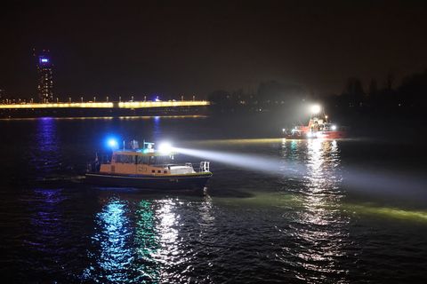Ein junger Mann und seine Beifahrerin sind bei einem Verkehrsunfall in den Rhein gestürzt. Foto: Jan Ohmen/-/dpa