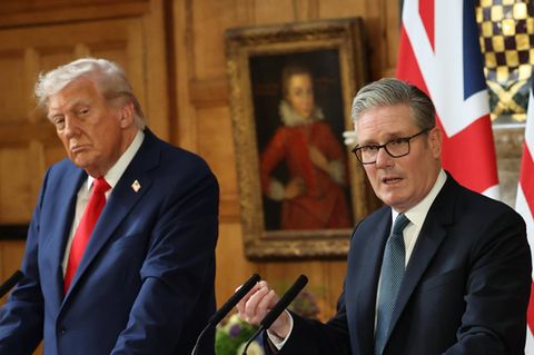US-Präsident Donald Trump und der britische Premierminister Keir Starmer (Archivbild)