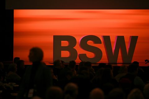 BSW-Logo auf früherem Parteitag