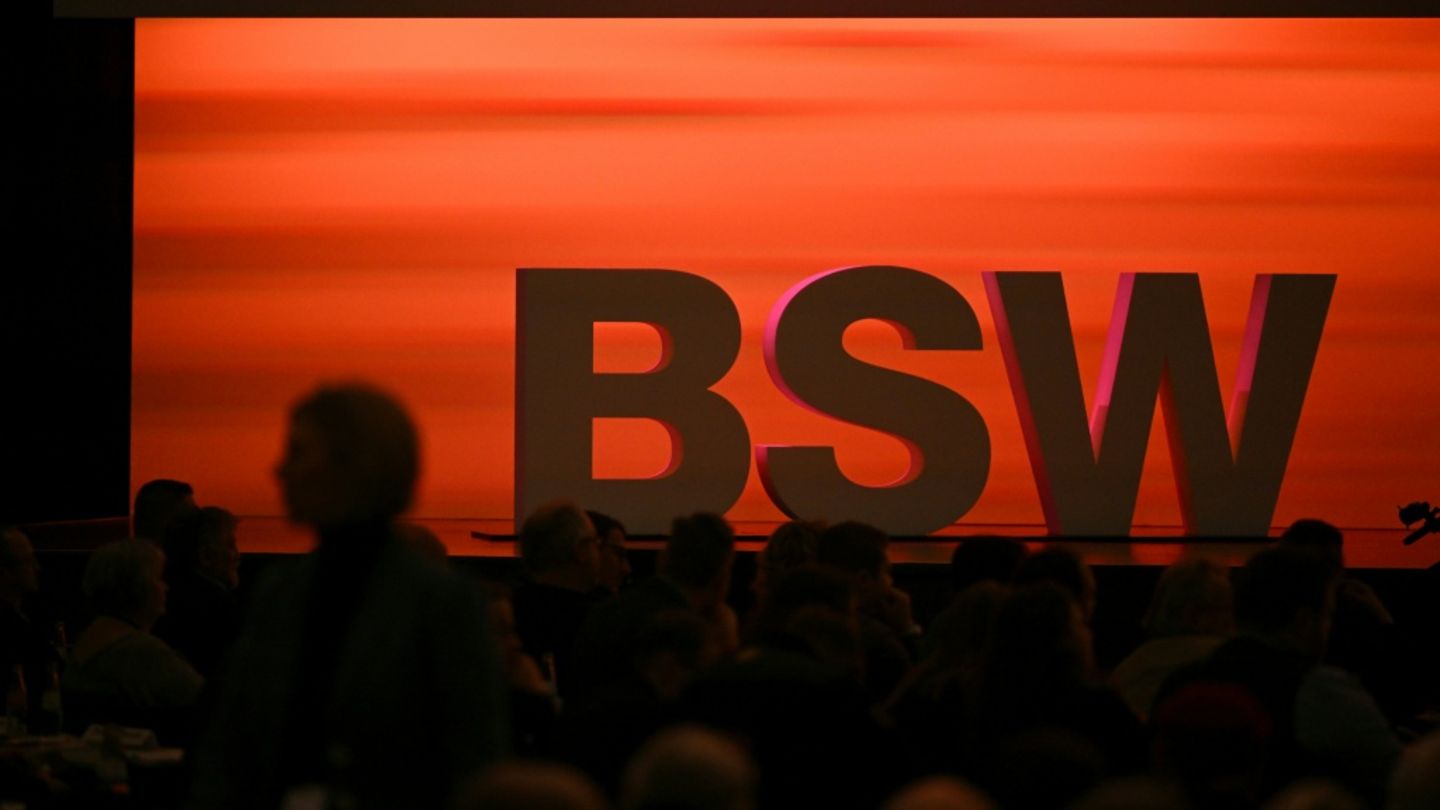 BSW-Logo auf früherem Parteitag