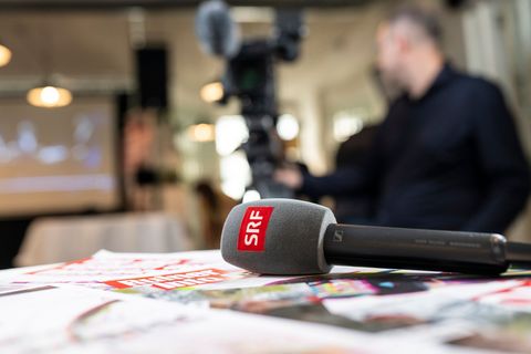 Das Medienhaus SRG, zum dem auch das SRF gehört, kann aufatmen. Foto: Alessandro Della Valle/KEYSTONE/dpa