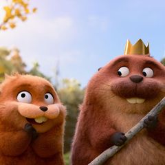 Filmszene aus „Hoppers“ mit zwei animierten Bibern