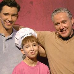 Diego, Rocco und Franjo Pooth (v.l.n.r.) bei "Grill den Henssler".