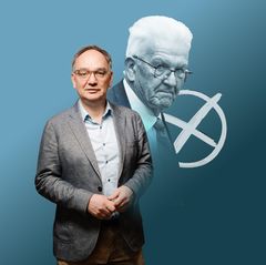 Winfried Kretschmann im Hintergrund von Nico Fried