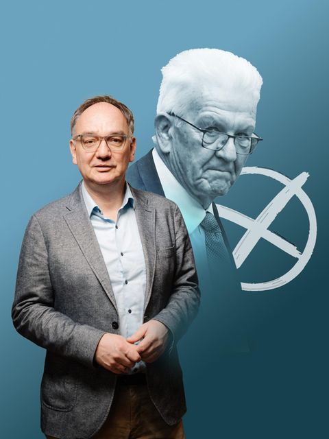 Winfried Kretschmann im Hintergrund von Nico Fried